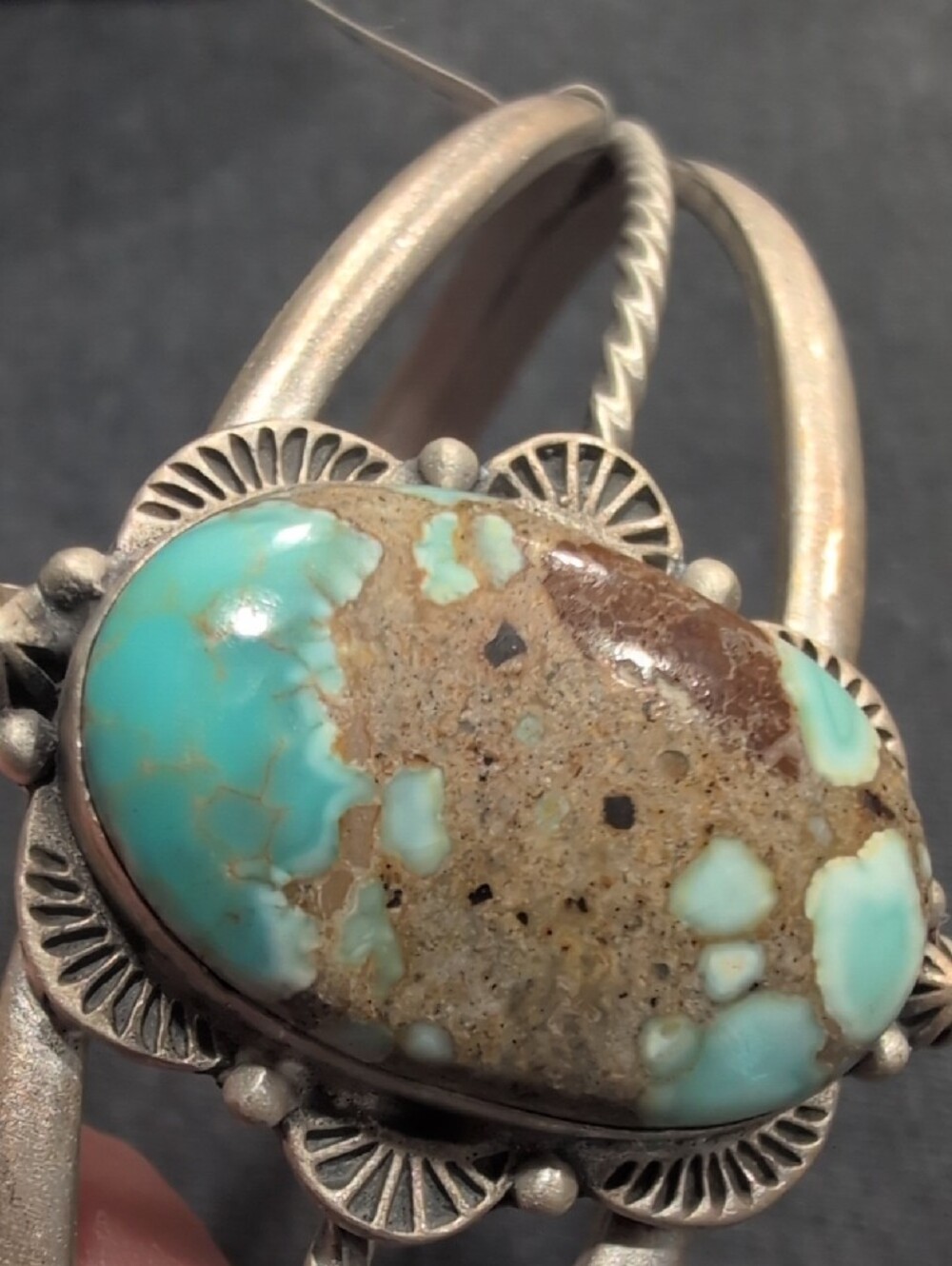 Sterling Silver Dry Creek Turquoise Cuff - Picture 3 of 3